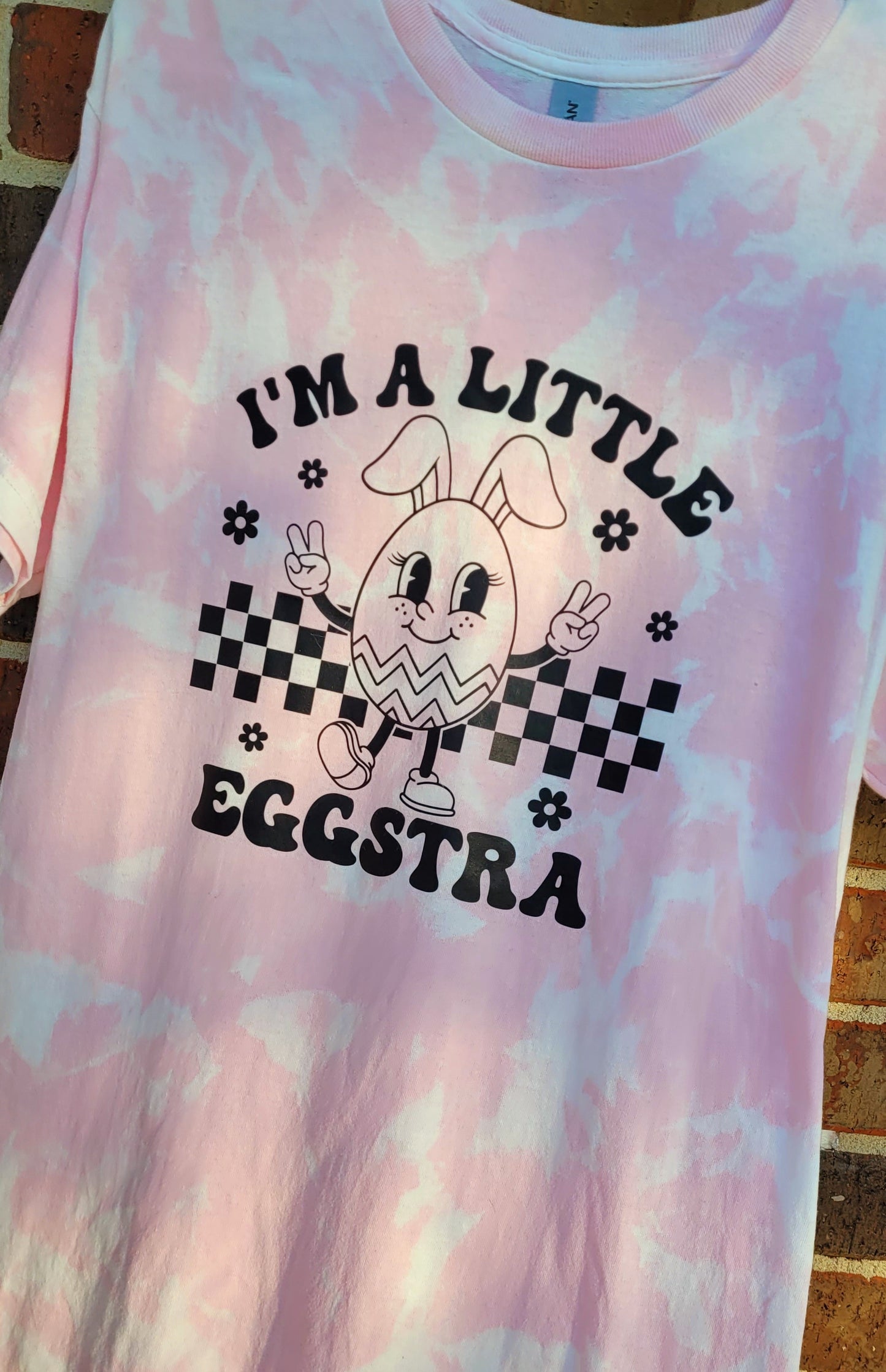 I'm a Little Eggstra Reverse Tye Dye Shirt