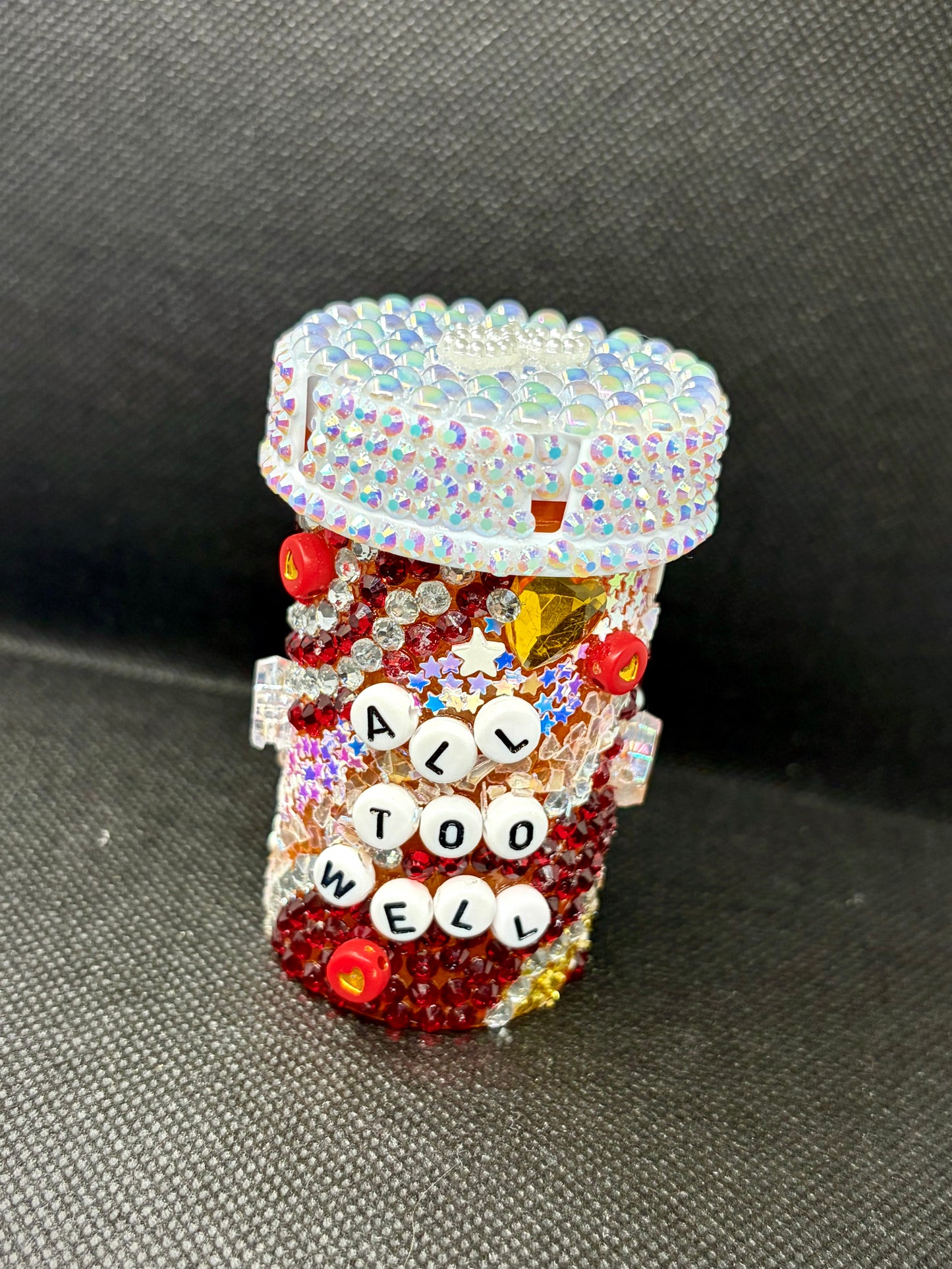All Too Well Bedazzled Pill Bottle