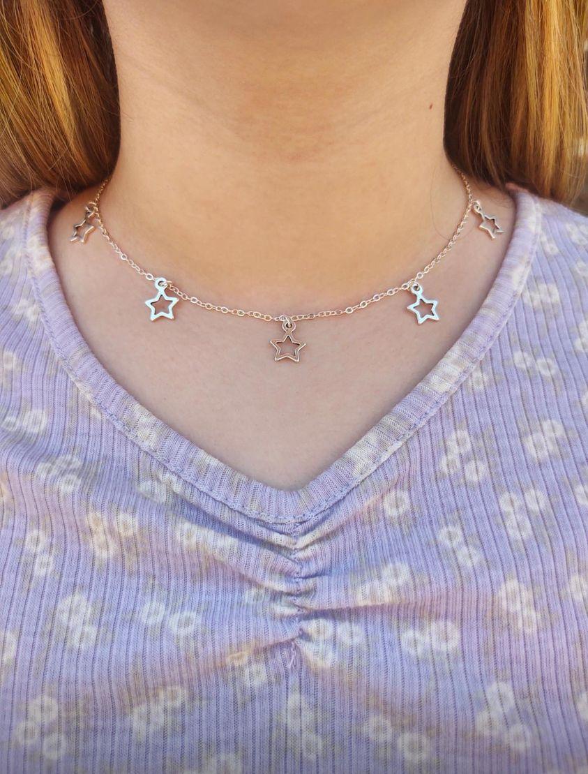 Simple Silver Star Necklace