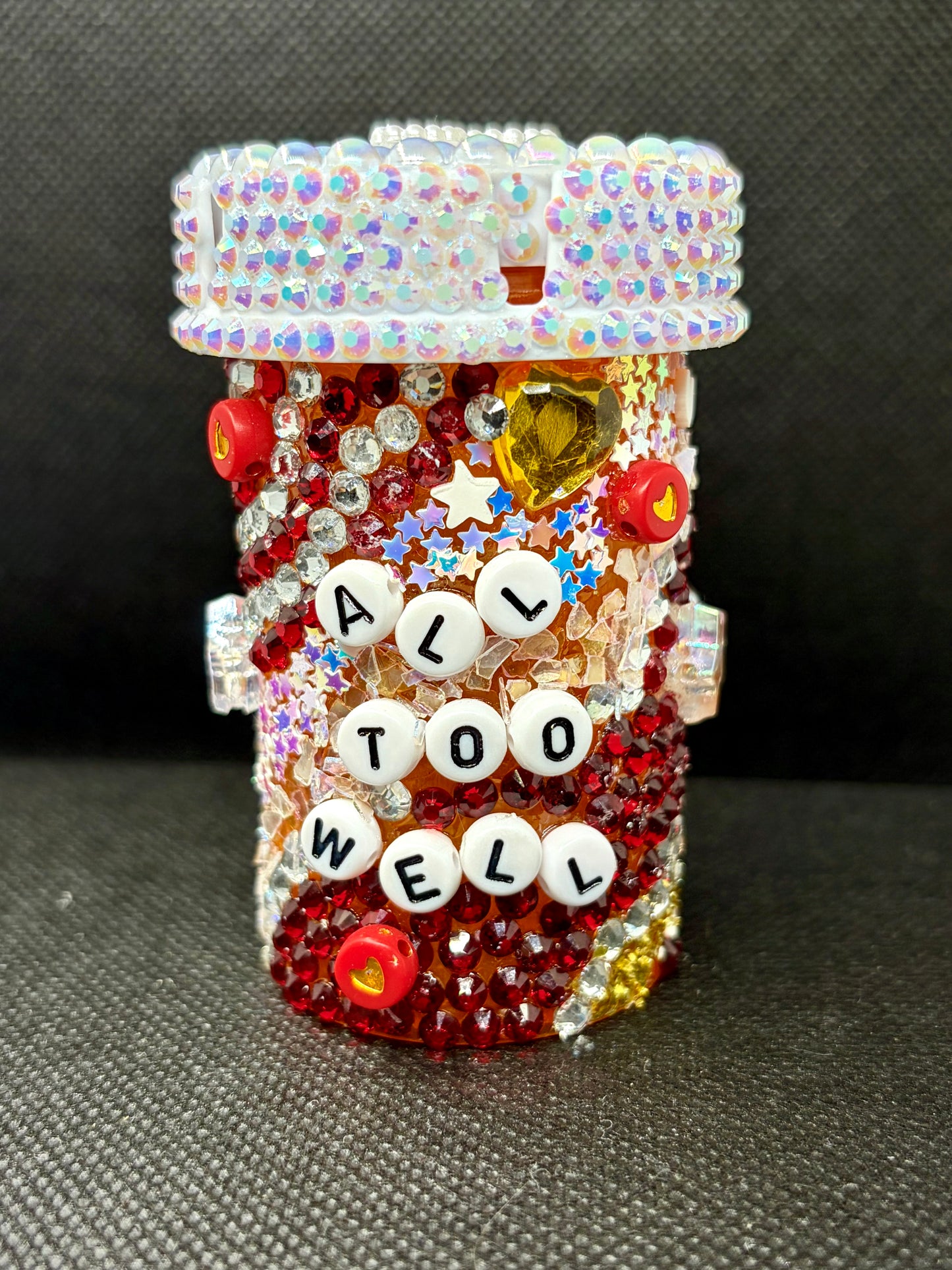 All Too Well Bedazzled Pill Bottle