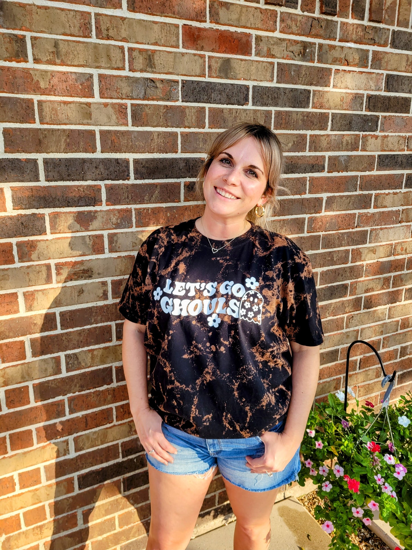 Let's Go Ghouls Reverse Tye Dye Shirt