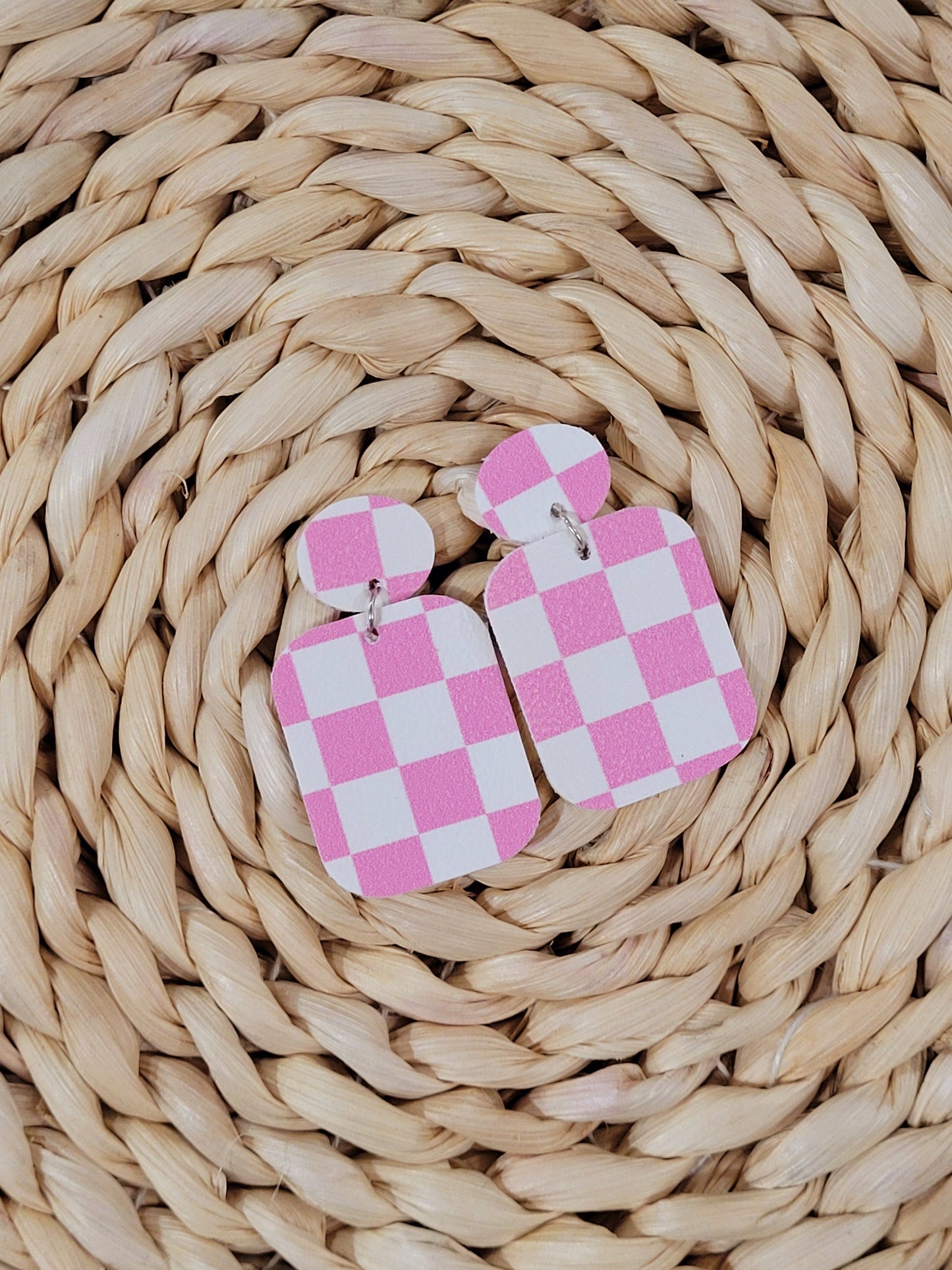 Boho Checkered Earrings