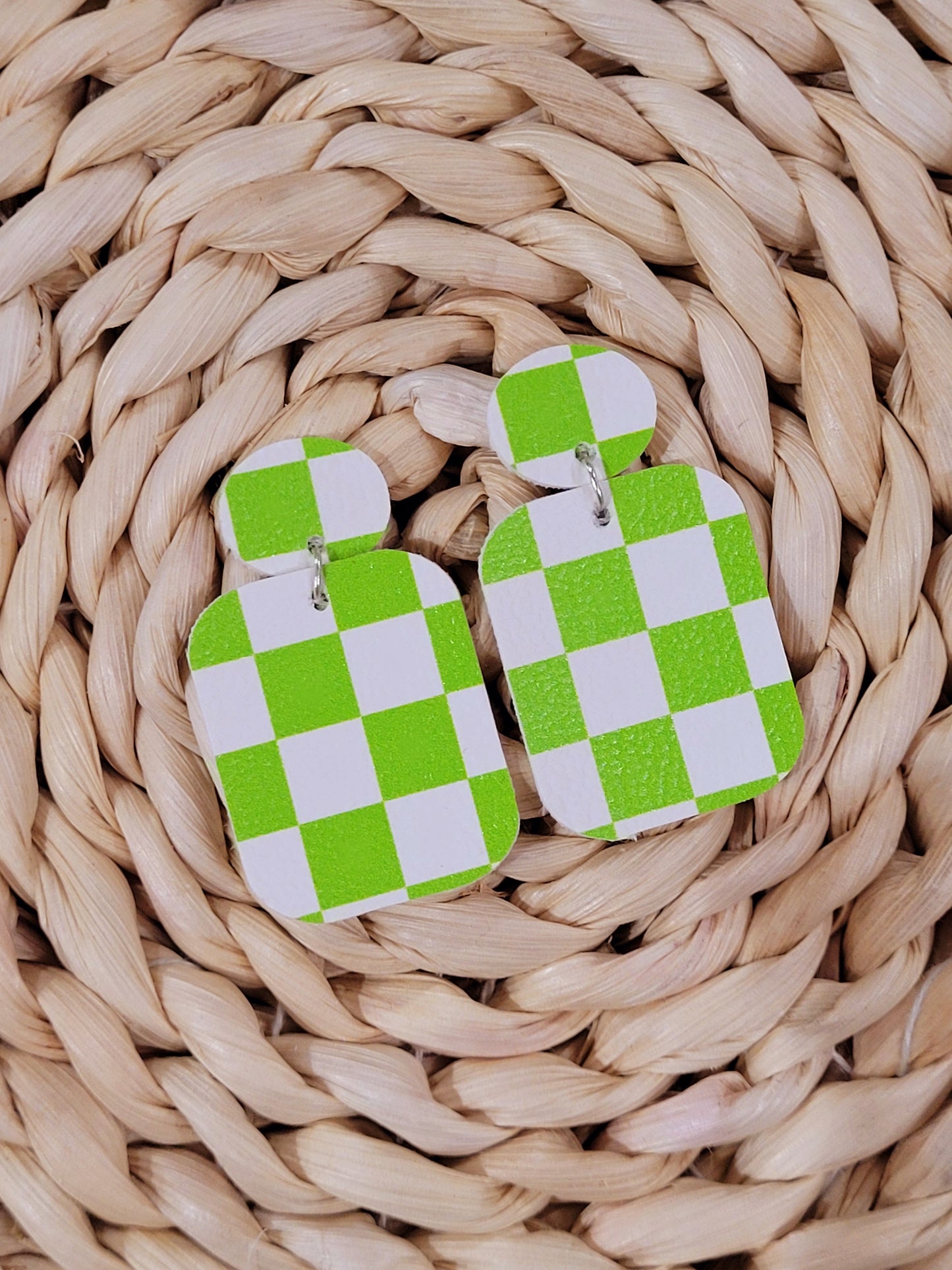 Boho Checkered Earrings