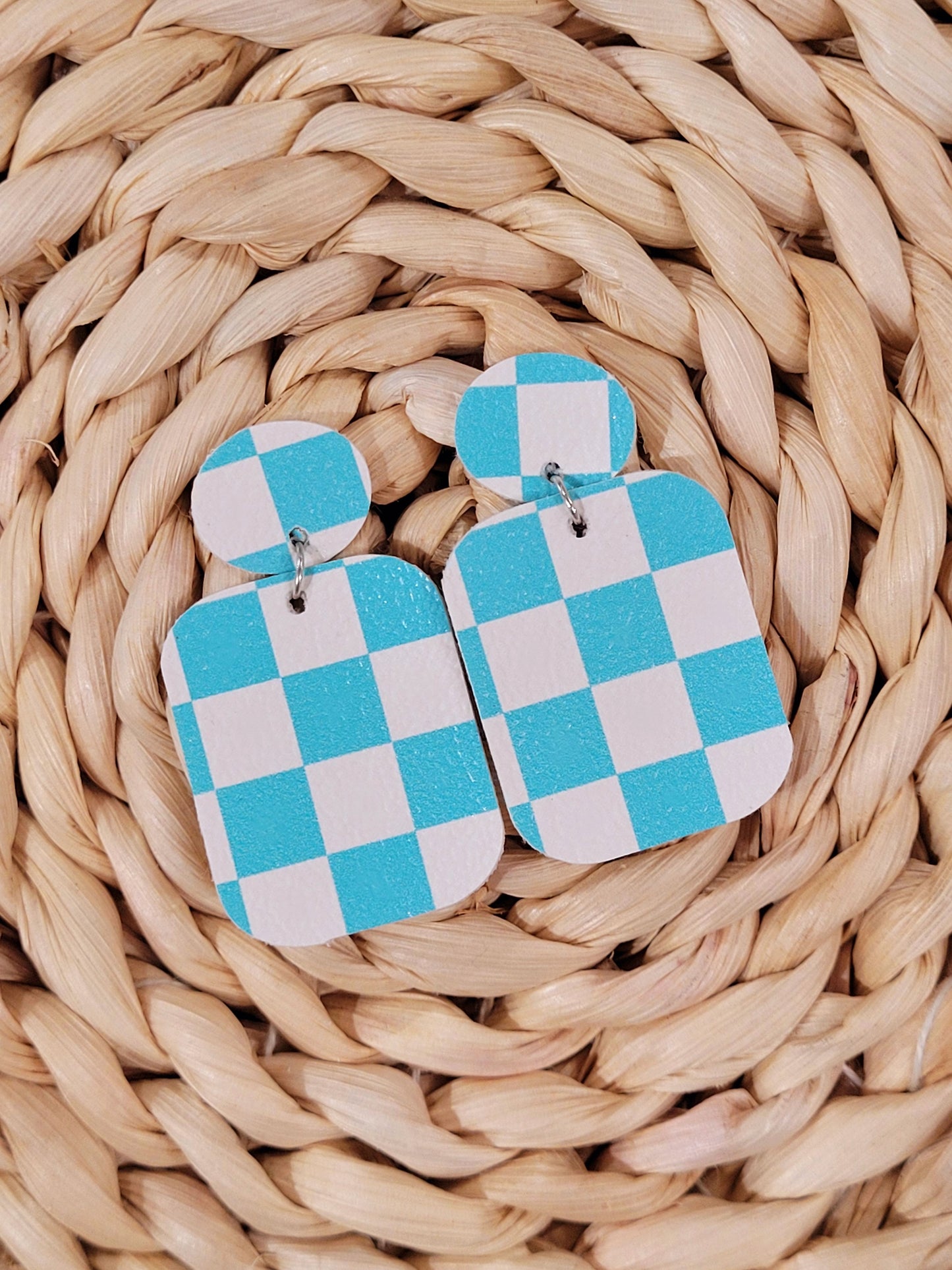 Boho Checkered Earrings