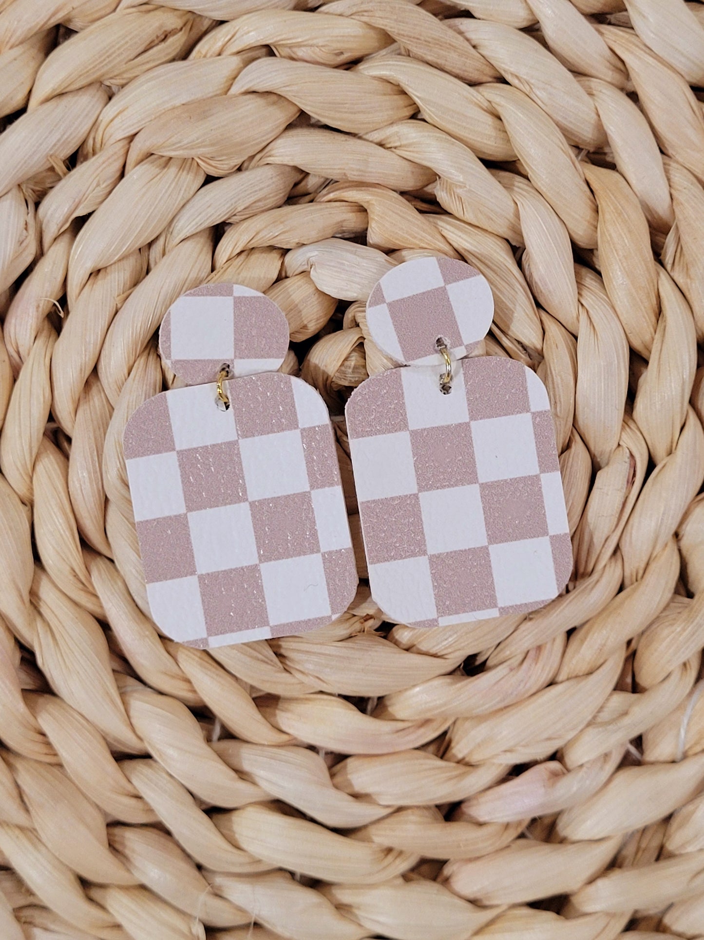 Boho Checkered Earrings