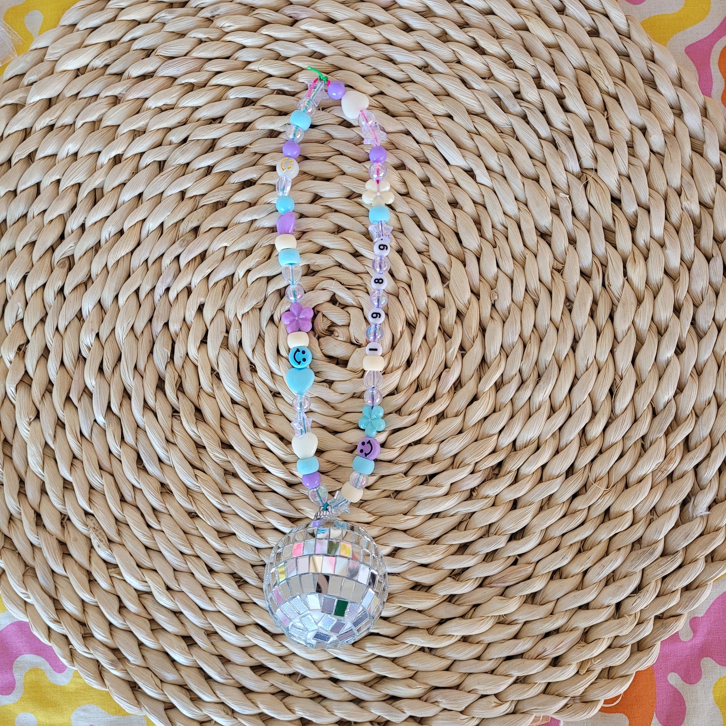 Hanging Disco Ball Beaded Car Decor