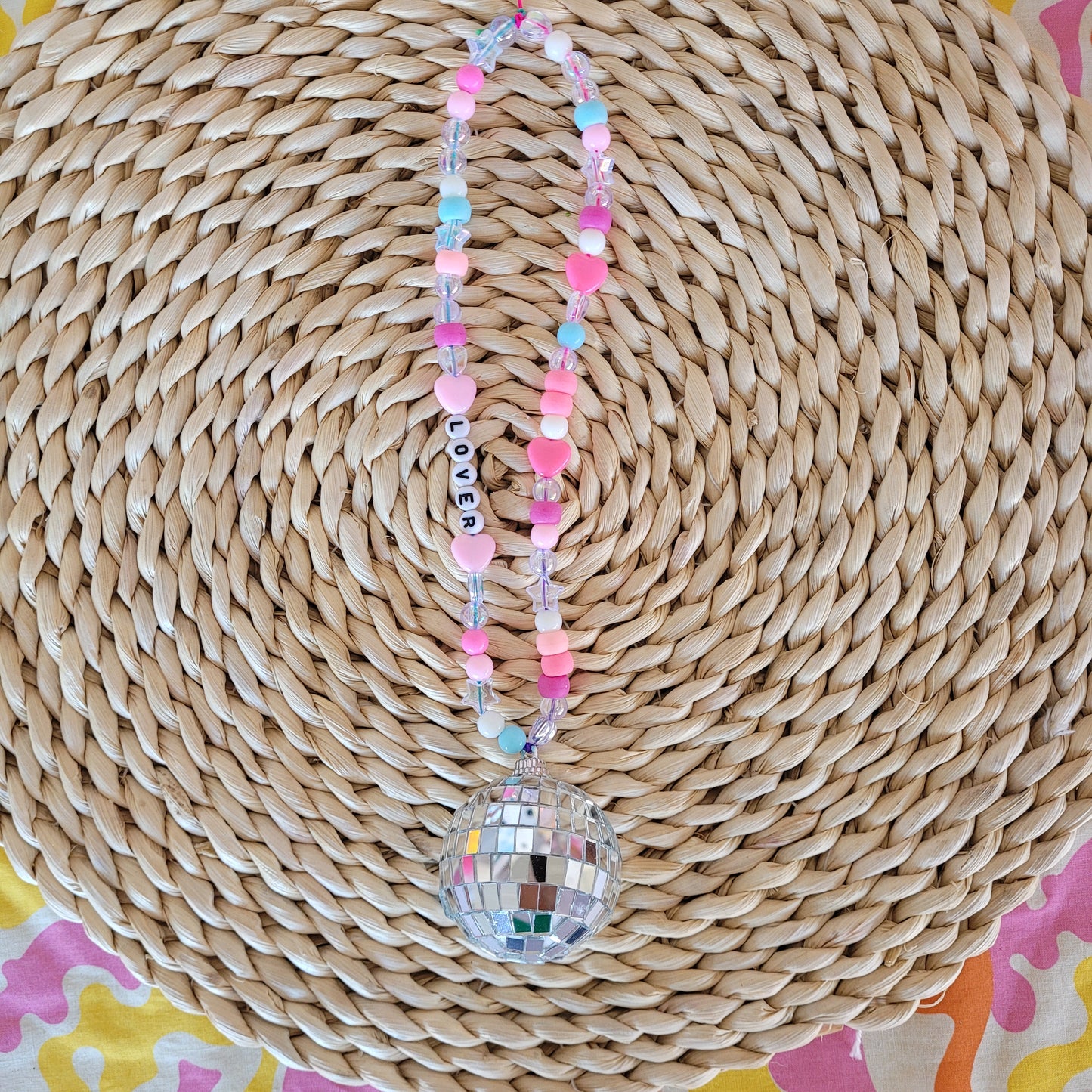 Hanging Disco Ball Beaded Car Decor