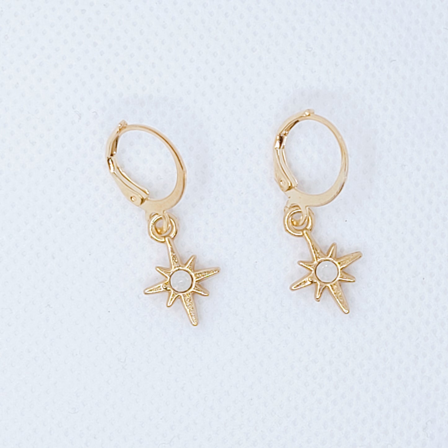 Gold North Star Earrings