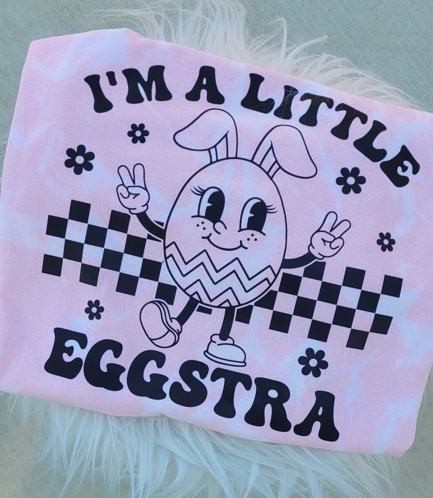 I'm a Little Eggstra Reverse Tye Dye Shirt