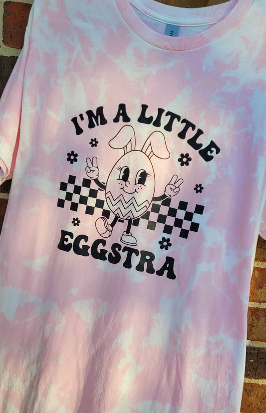 I'm a Little Eggstra Reverse Tye Dye Shirt