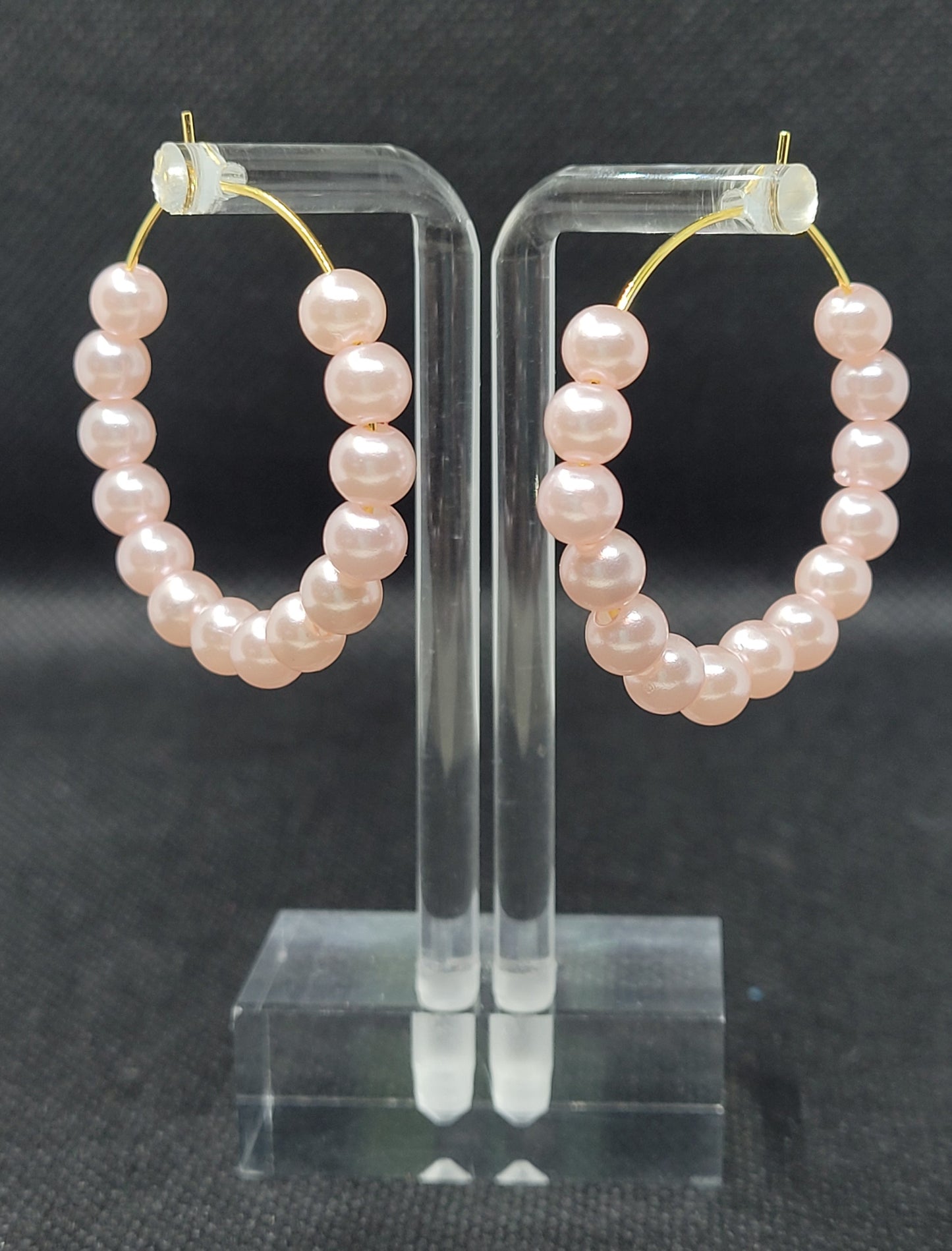 Pearl Beaded Hoops
