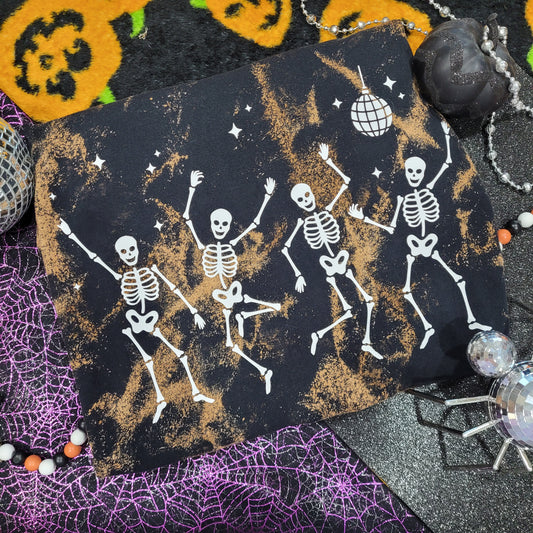 Dancing Skeltons Reverse Tye Dye Shirt