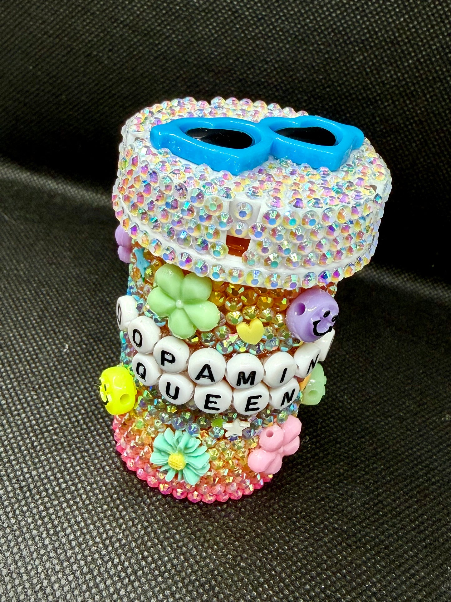 Dopamine Queen Bedazzled Pill Bottle