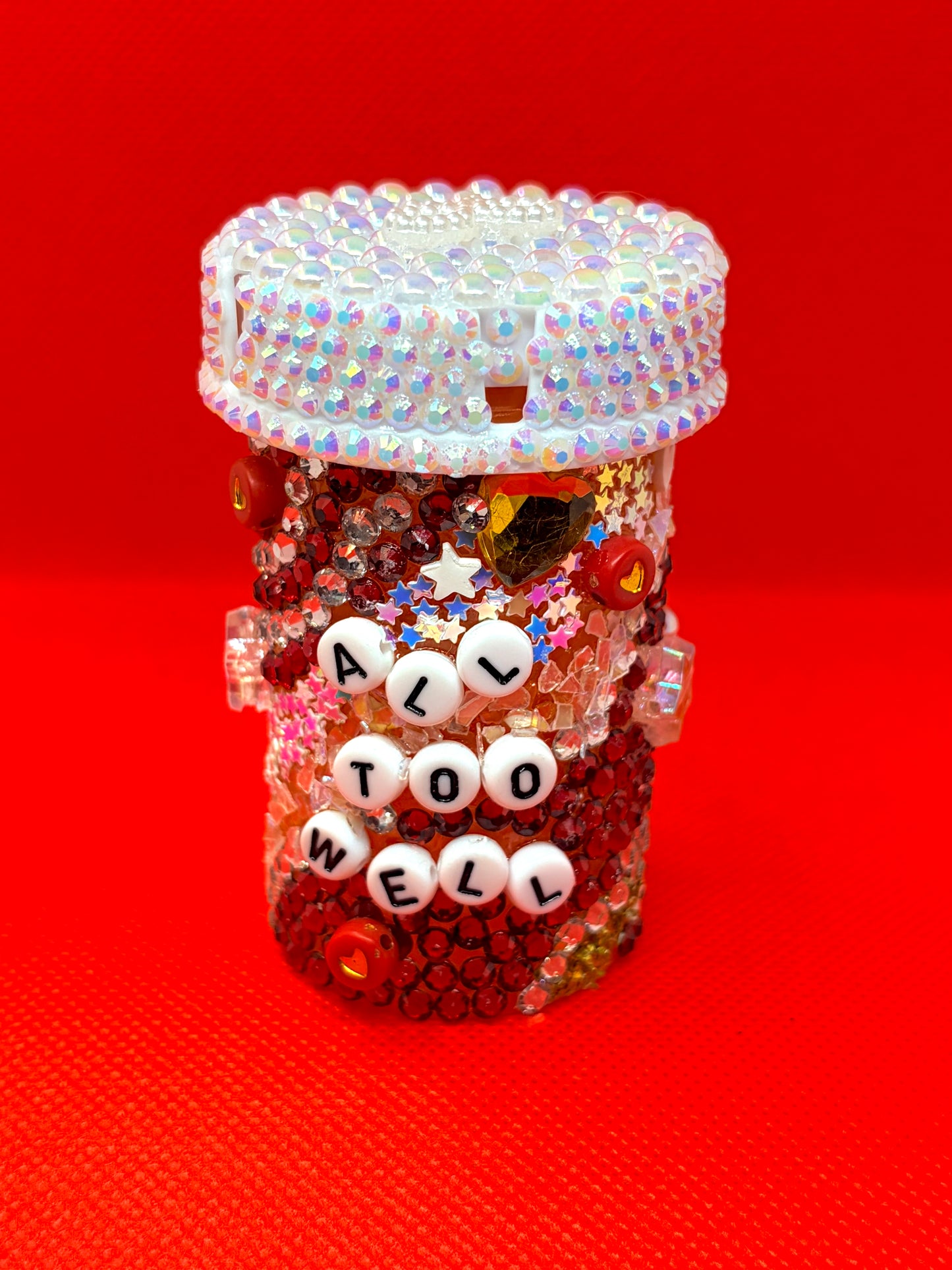 All Too Well Bedazzled Pill Bottle