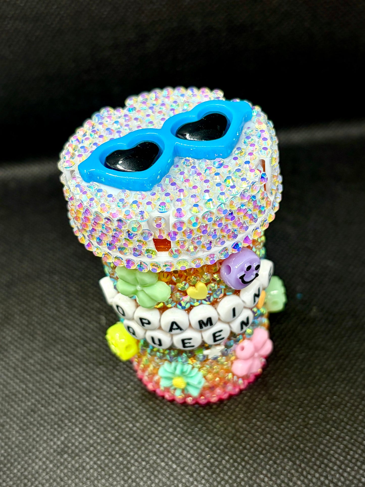 Dopamine Queen Bedazzled Pill Bottle
