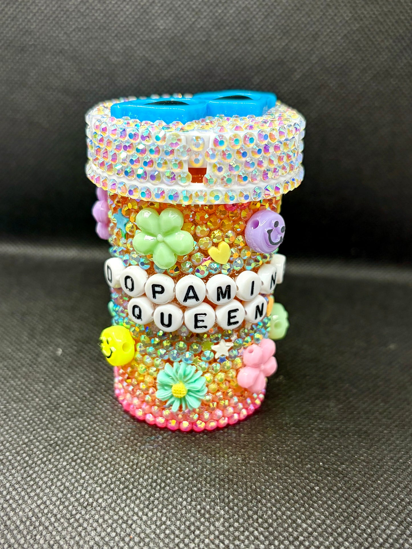 Dopamine Queen Bedazzled Pill Bottle