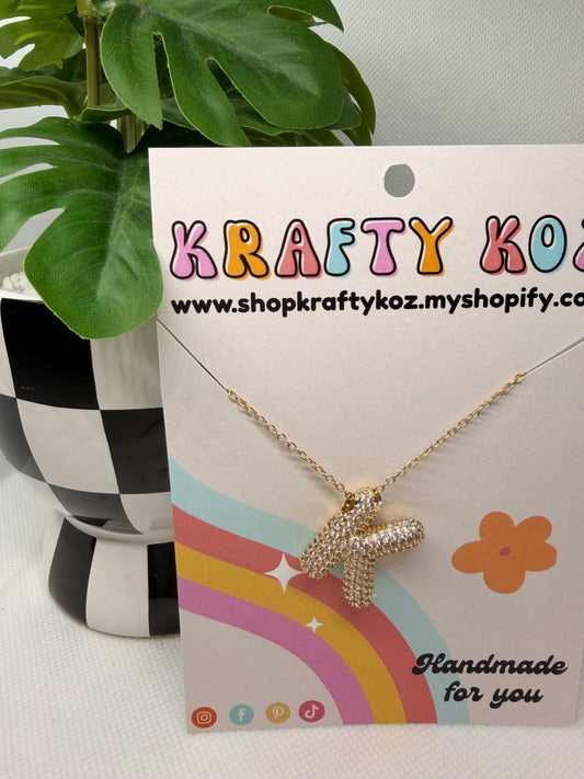 Bubble Letter Necklace