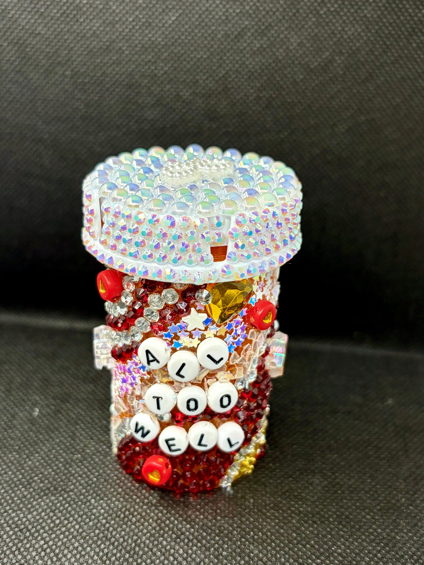 All Too Well Bedazzled Pill Bottle