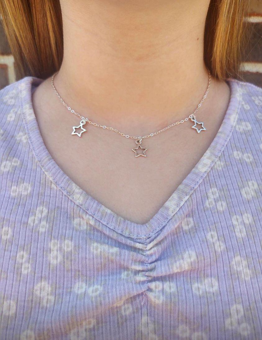 Simple Silver Star Necklace