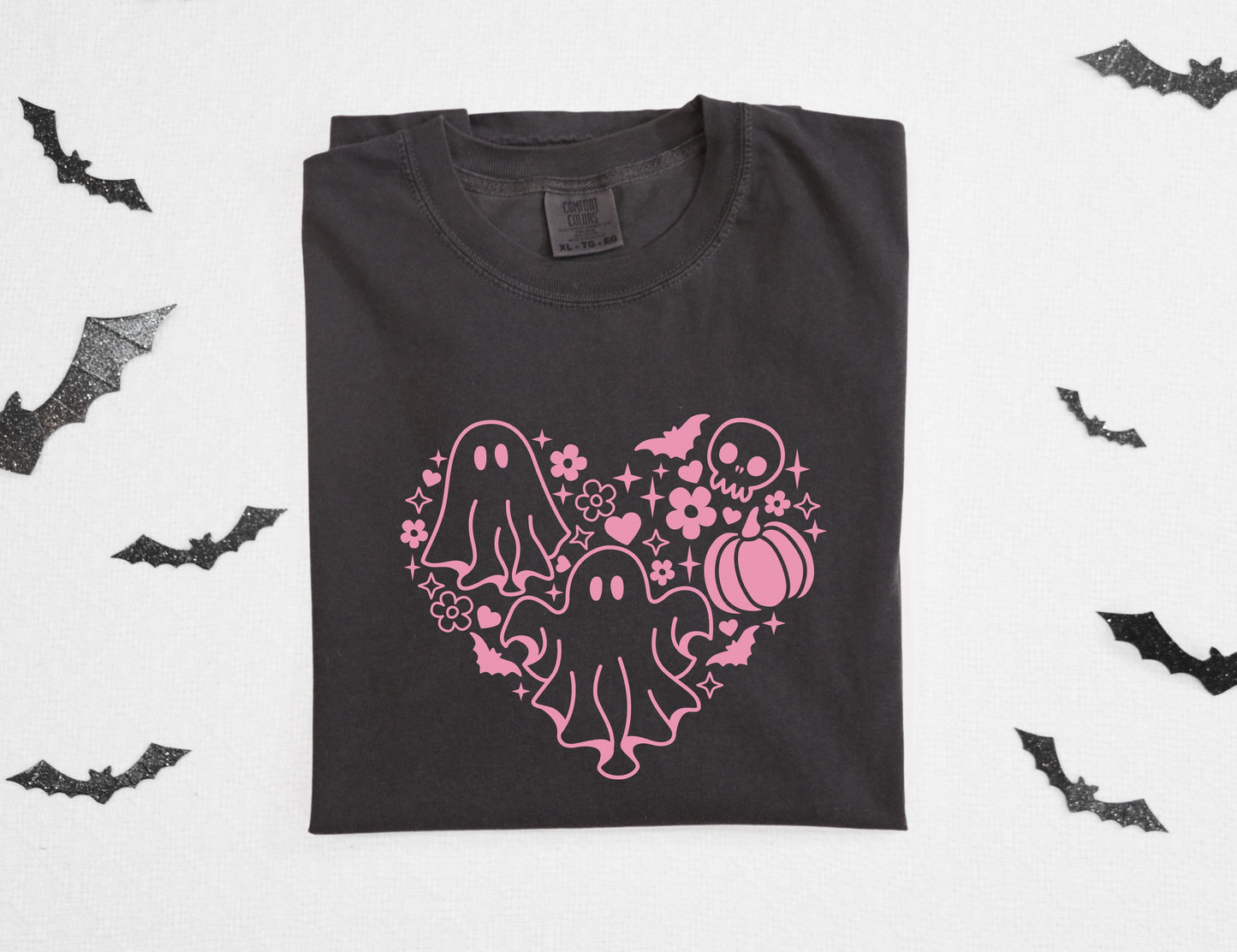 Cute Pink Heart Halloween Shirt