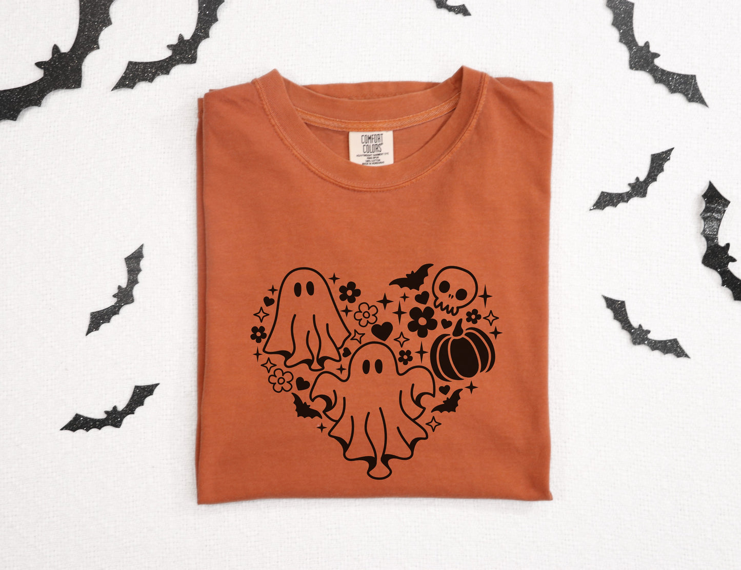 Cute Pink Heart Halloween Shirt