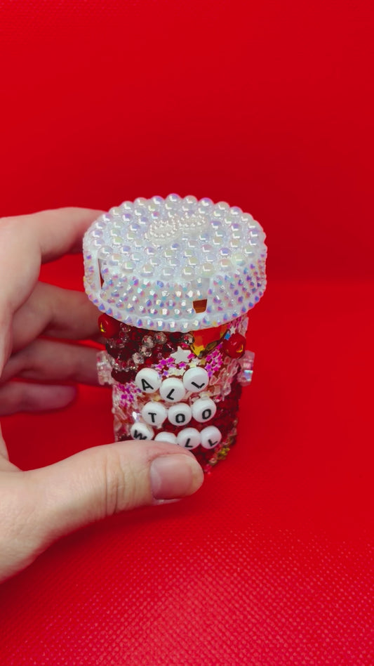 All Too Well Bedazzled Pill Bottle