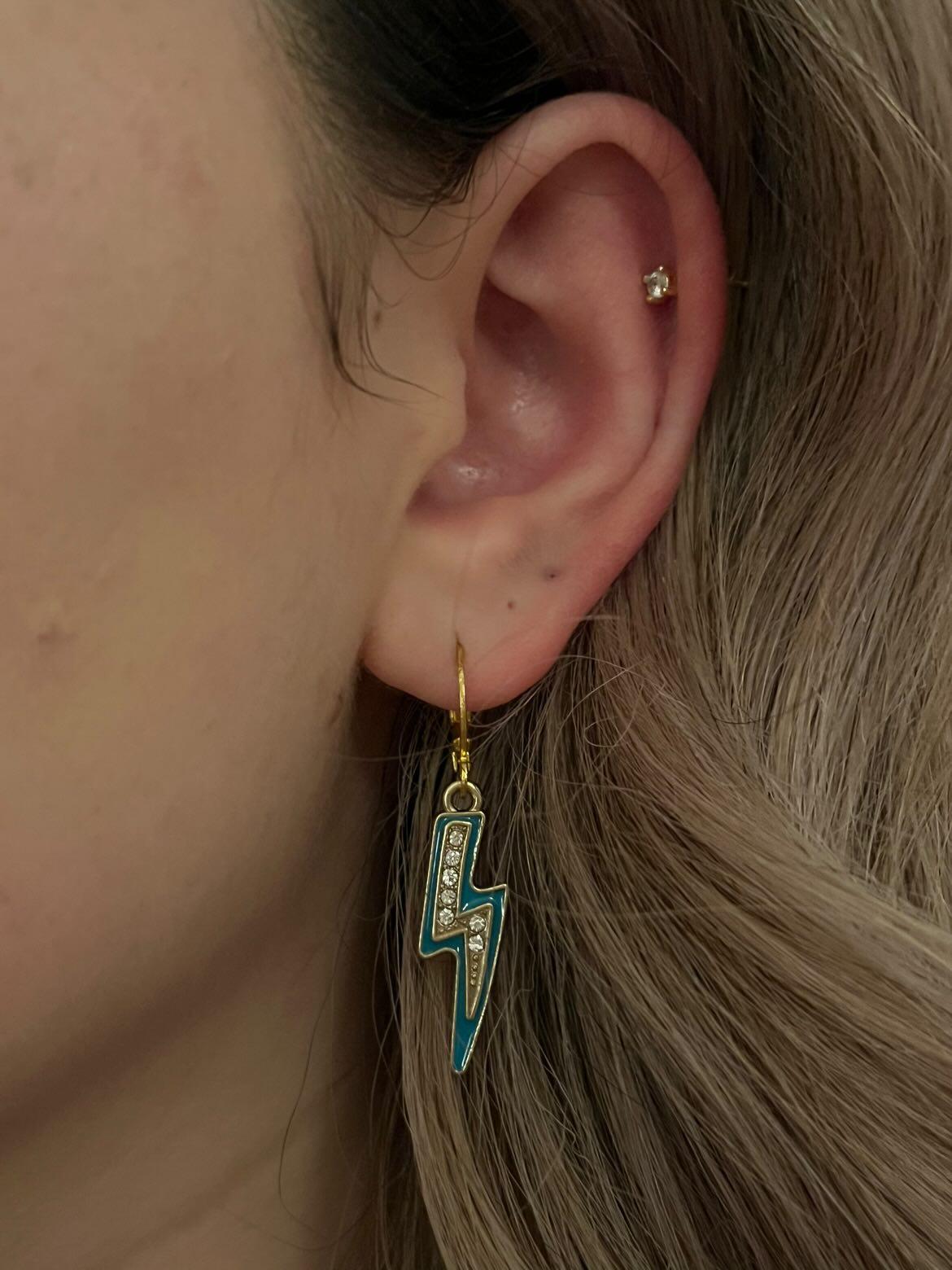 Multi-Color Thunder Bolt Earrings