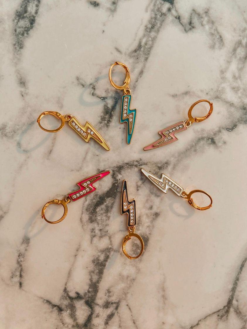 Multi-Color Thunder Bolt Earrings