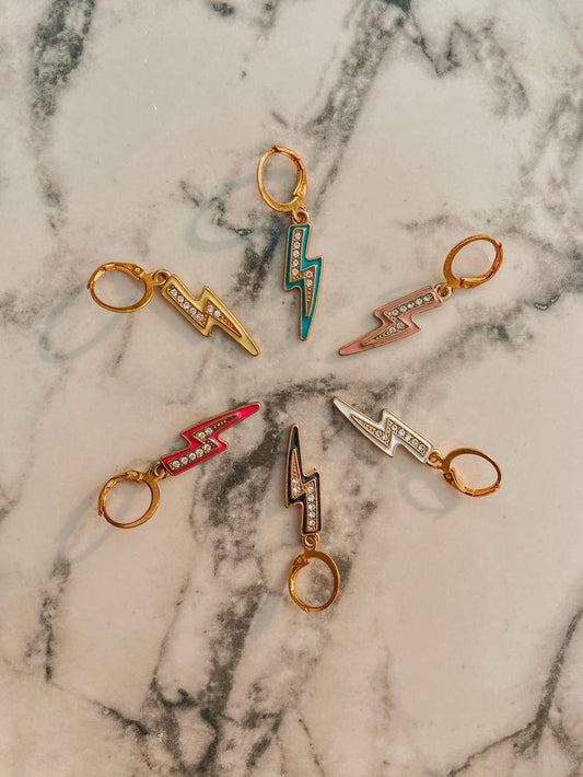 Multi-Color Thunder Bolt Earrings