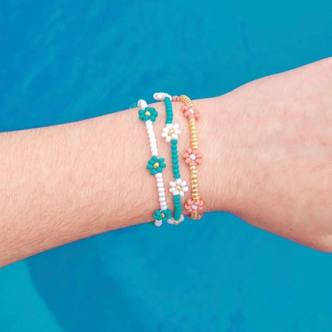 Flower Power Beaded Bracelet