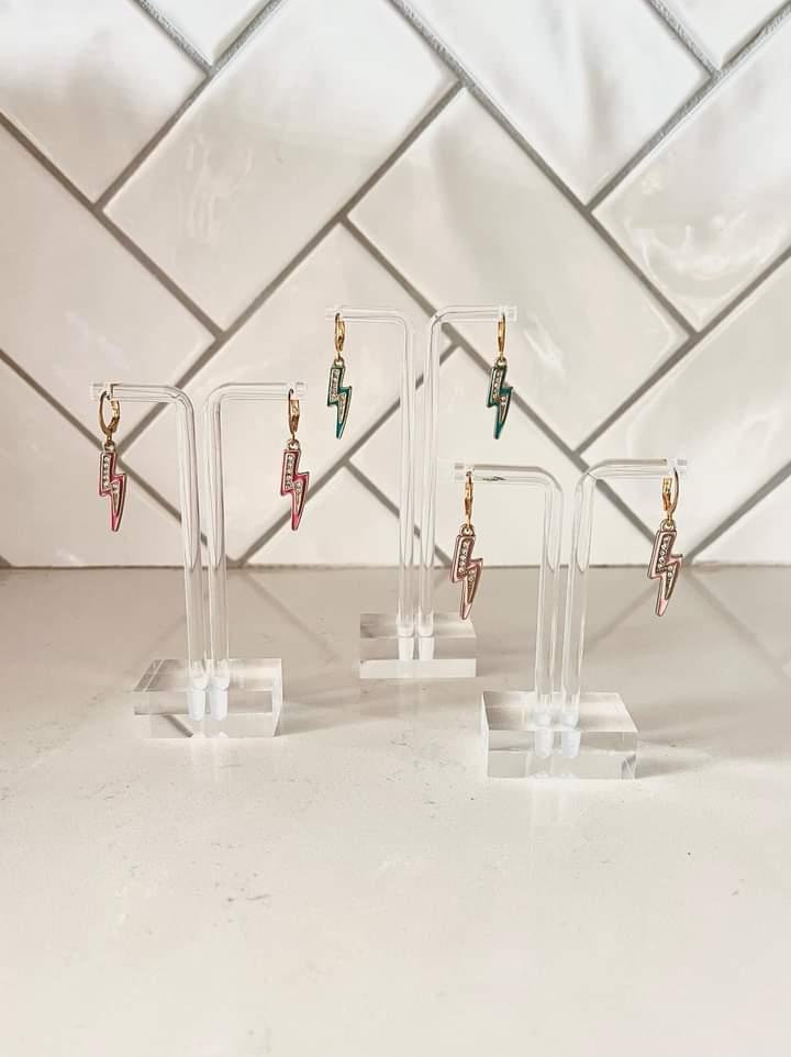 Multi-Color Thunder Bolt Earrings